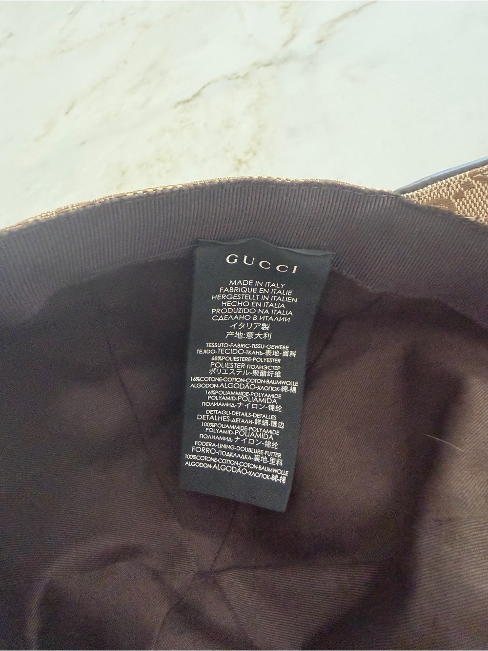 Gucci Brown Monogram Baseball Cap with Green-Red Stripe - Picture 6 of 8
